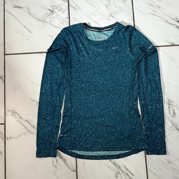 Nike Women's Training One DRI-FIT Long Sleeve Miler Edition Blue Size XS - Picture 1 of 5
